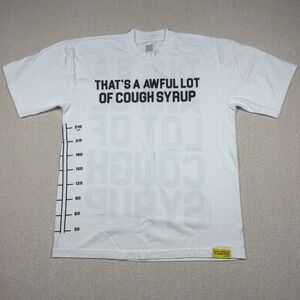 Thats A Awful Lot Of Cough Syrup Desto Dubb White Graphic T-Shirt Mens Medium‎